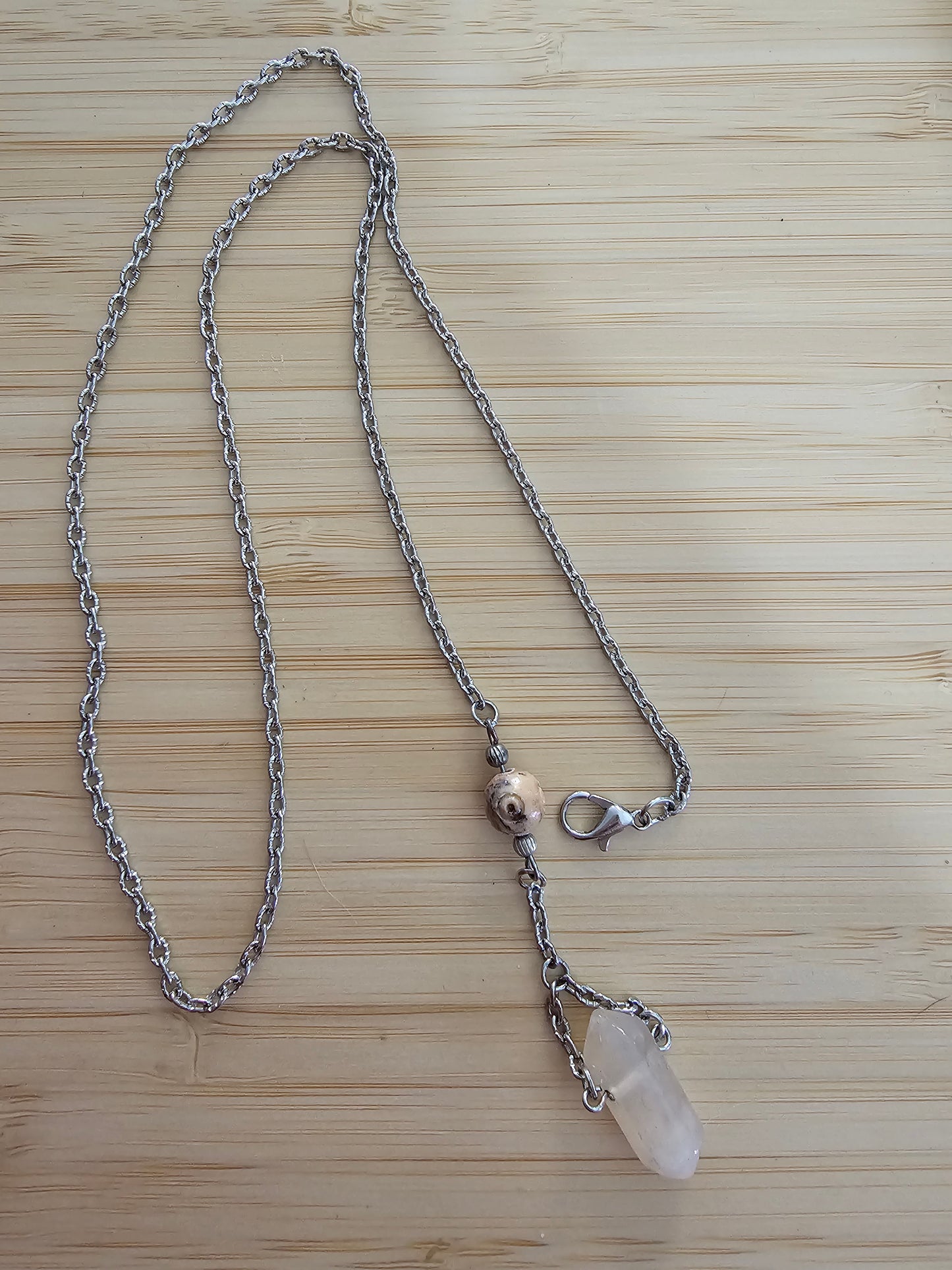 Rose Quartz Pendulum Necklace